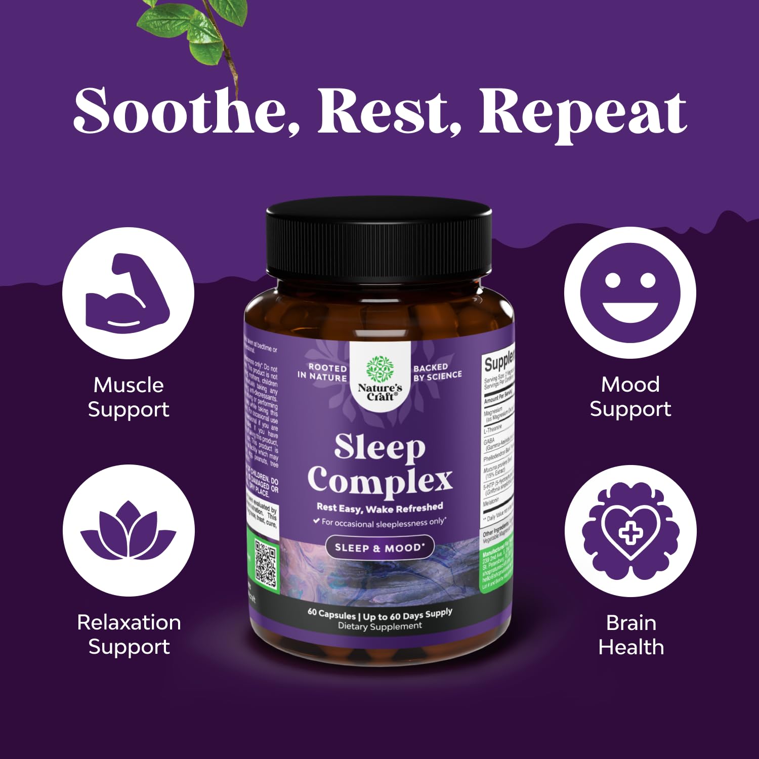 Natures Craft Capsules side view showing ingredients