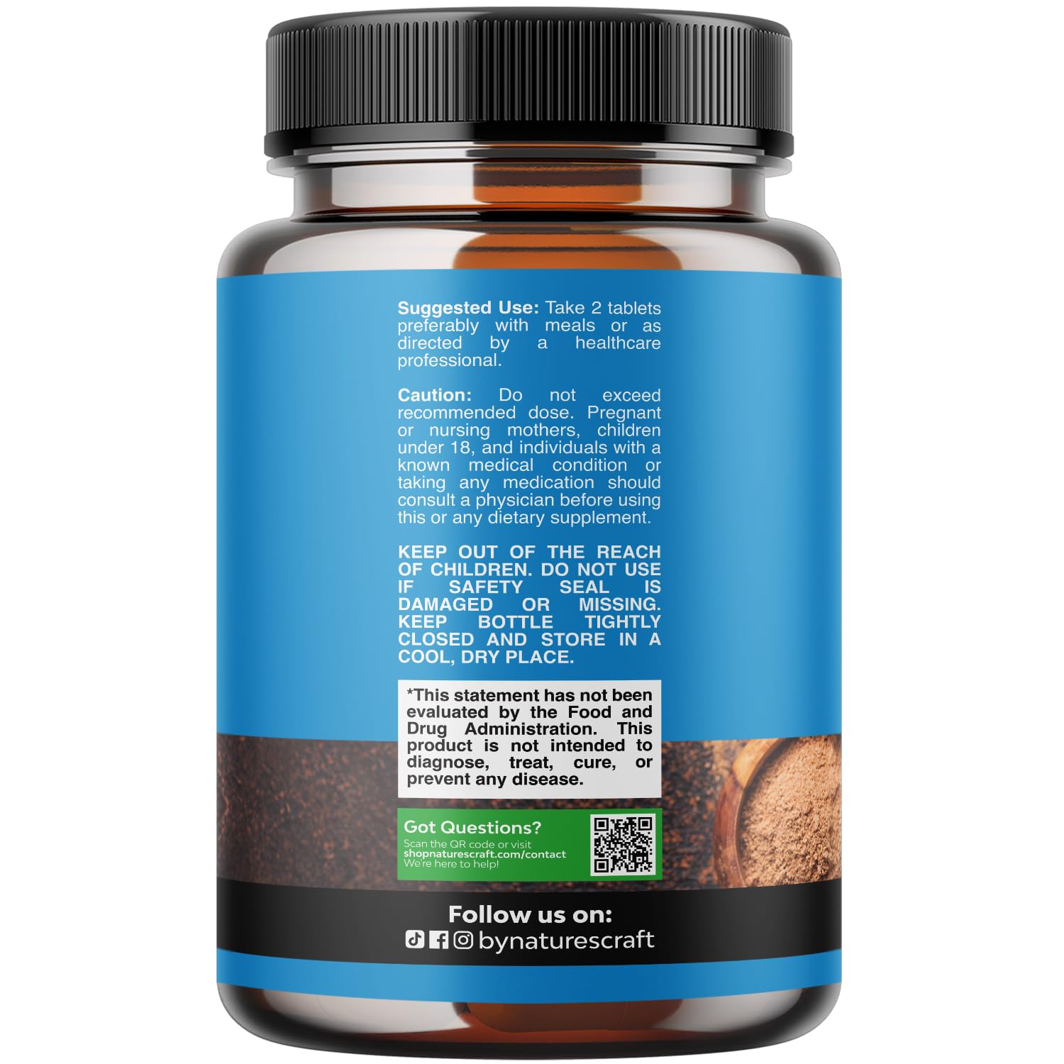 Natures Craft Ceylon Cinnamon Supplement side view showing tablets