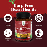 Natures Craft Cod Liver Oil Softgels 1000mg side view showing softgel size