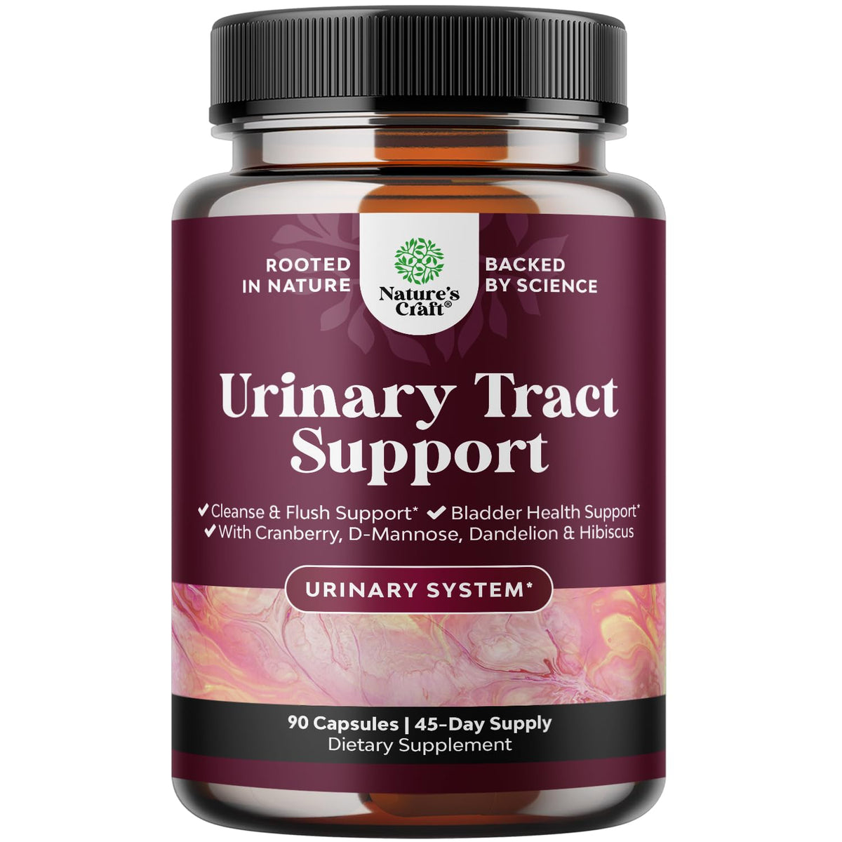 Natures Craft Cranberry D-Mannose 1000mg Capsules front view