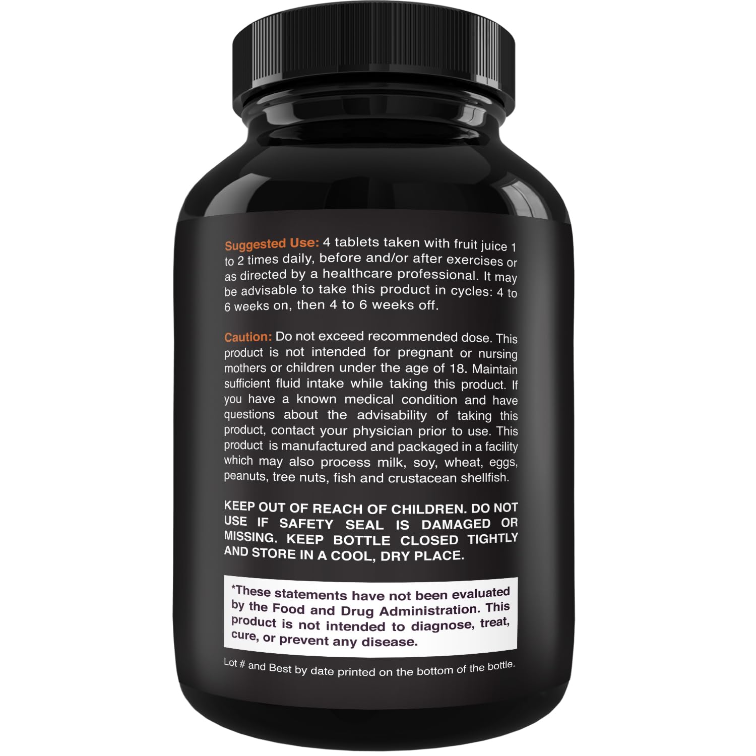 Natures Craft Creatine Monohydrate Tablets packaging side view