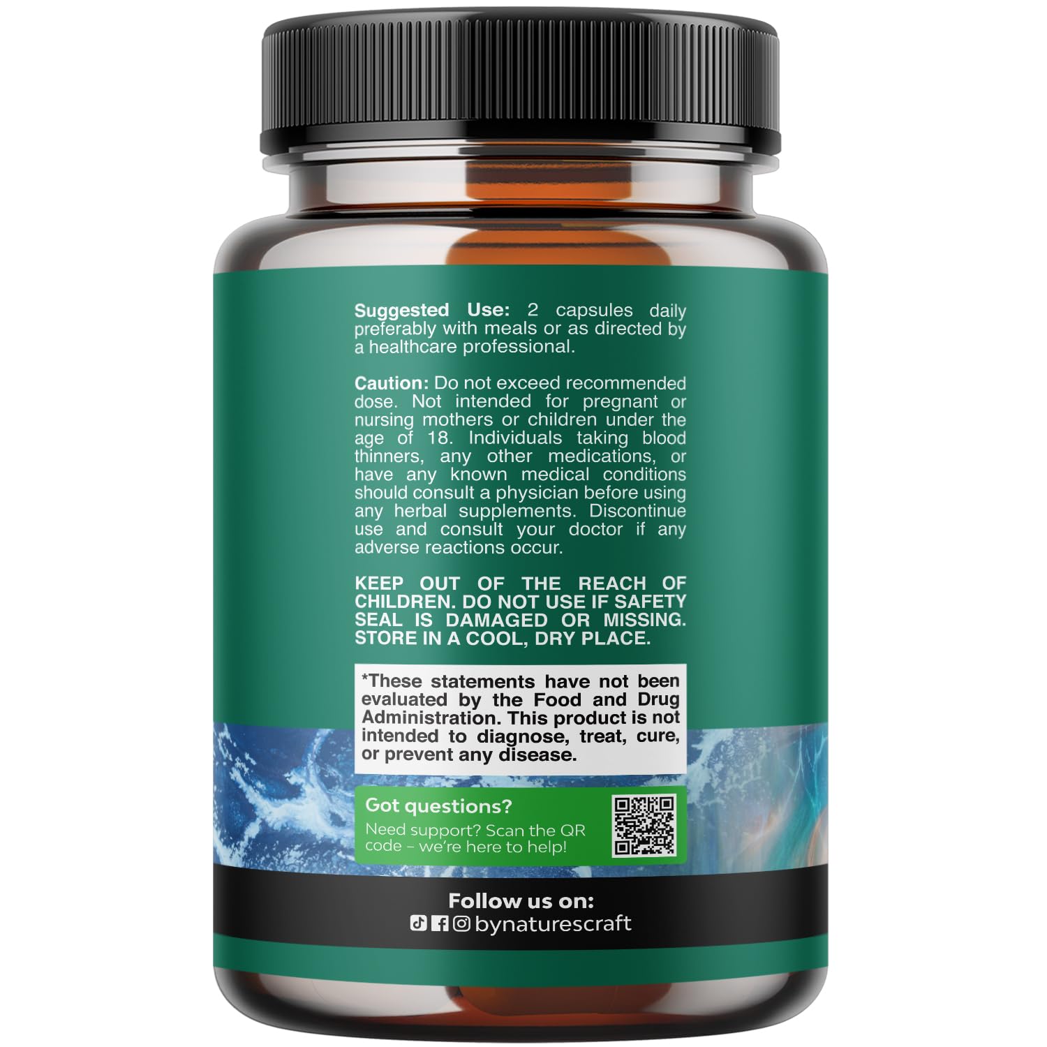 Natures Craft daily Support daily wellness Supplement side view showing capsule