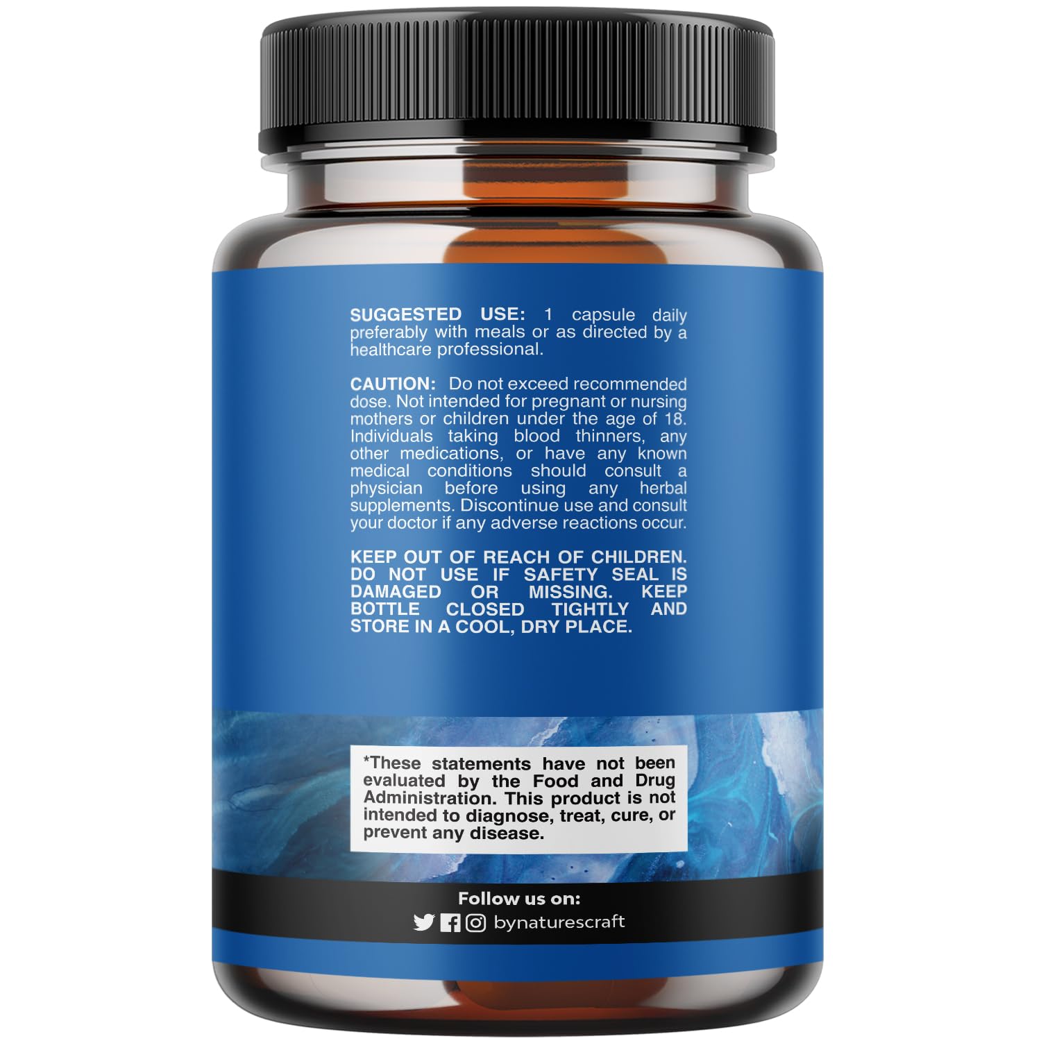 Natures Craft DHEA Supplement 100mg capsule bottle side view