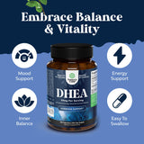 Natures Craft DHEA Supplement 50g back view of packaging