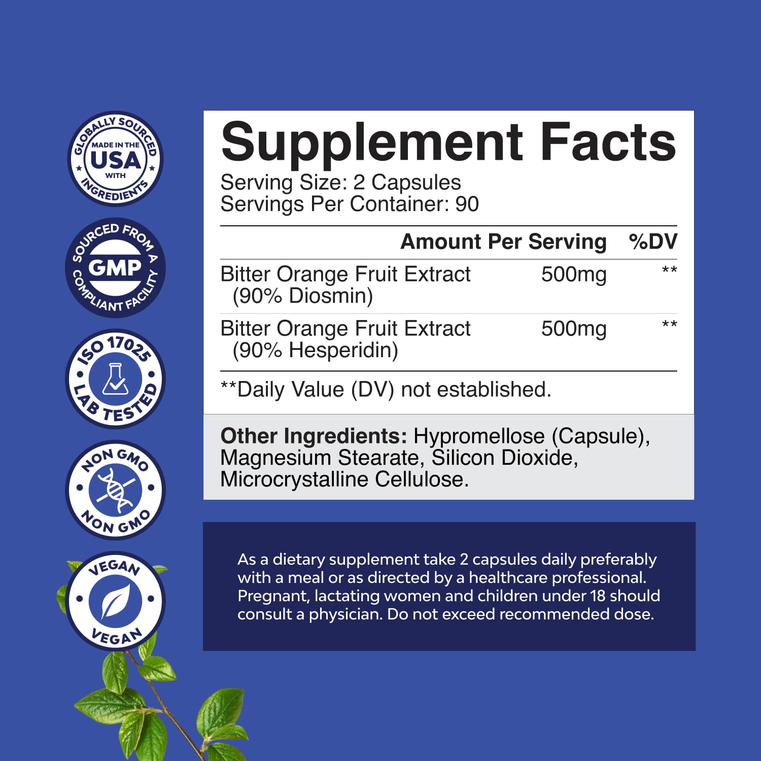 Natures Craft Diosmin Hesperidin Capsules 1000mg bottle with label