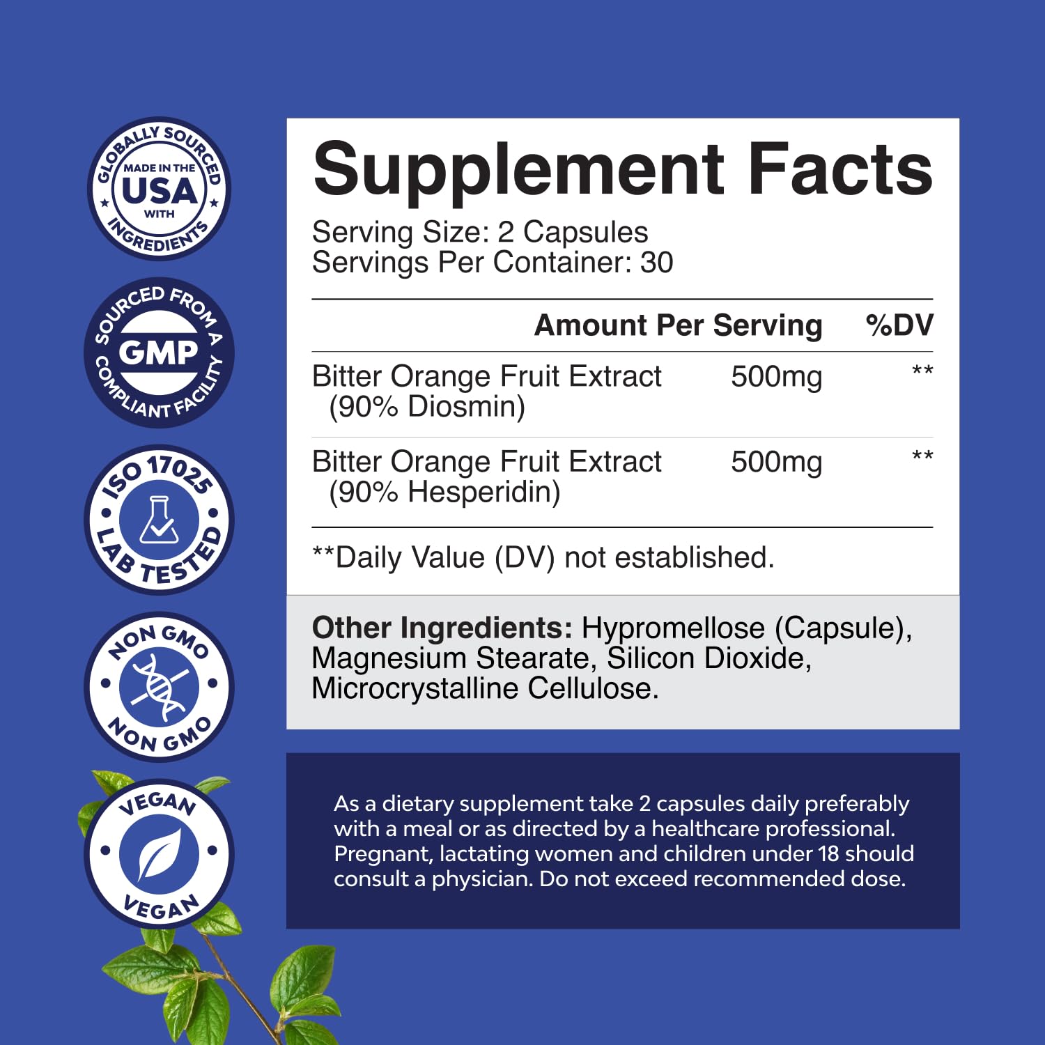 Natures Craft Diosmin Hesperidin Complex 1000mg capsules in bottle