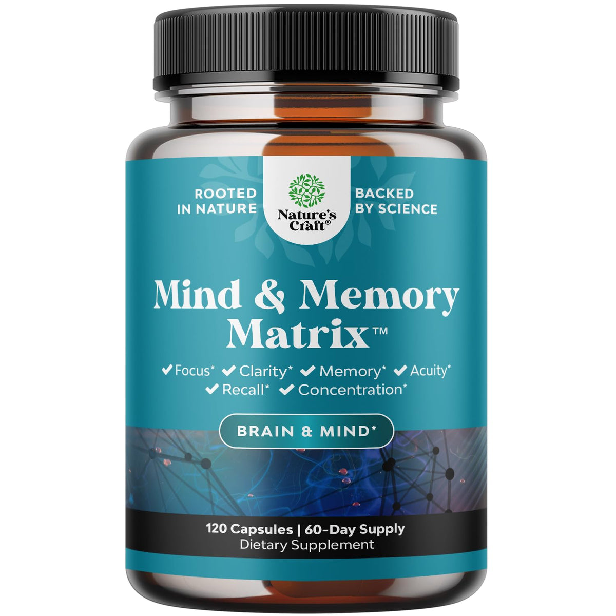 Natures Craft DMAE Brain Support Supplement front view
