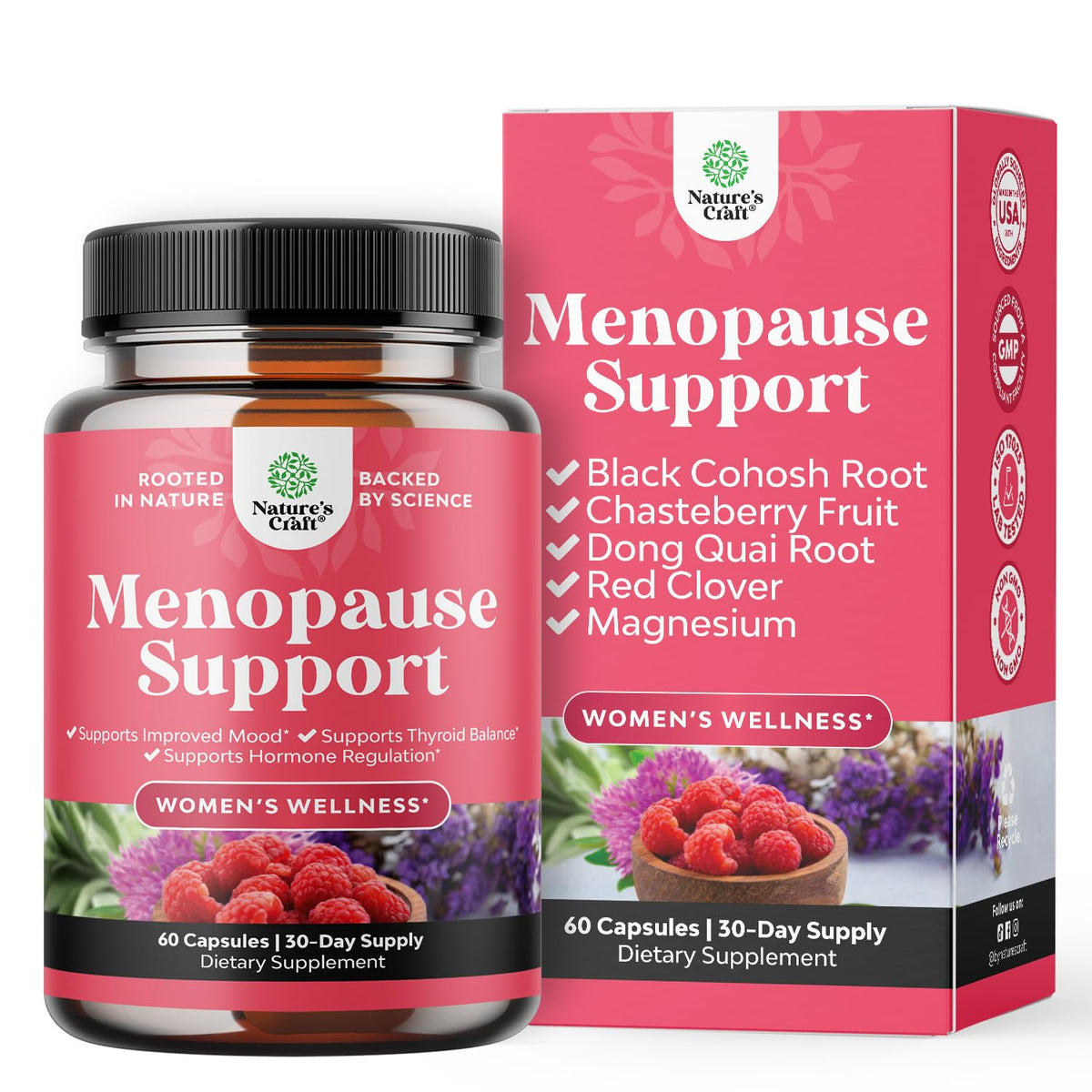 Natures Craft Dong Quai Menopause Support Capsules front view