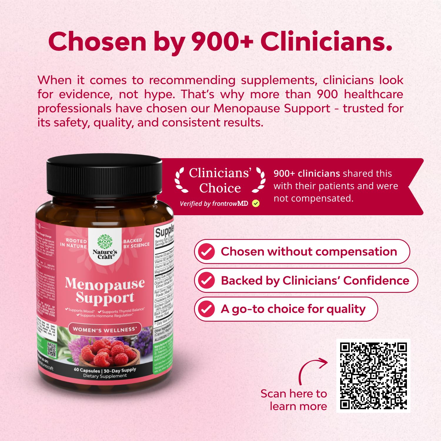 Natures Craft Dong Quai Menopause Support Capsules ingredients list