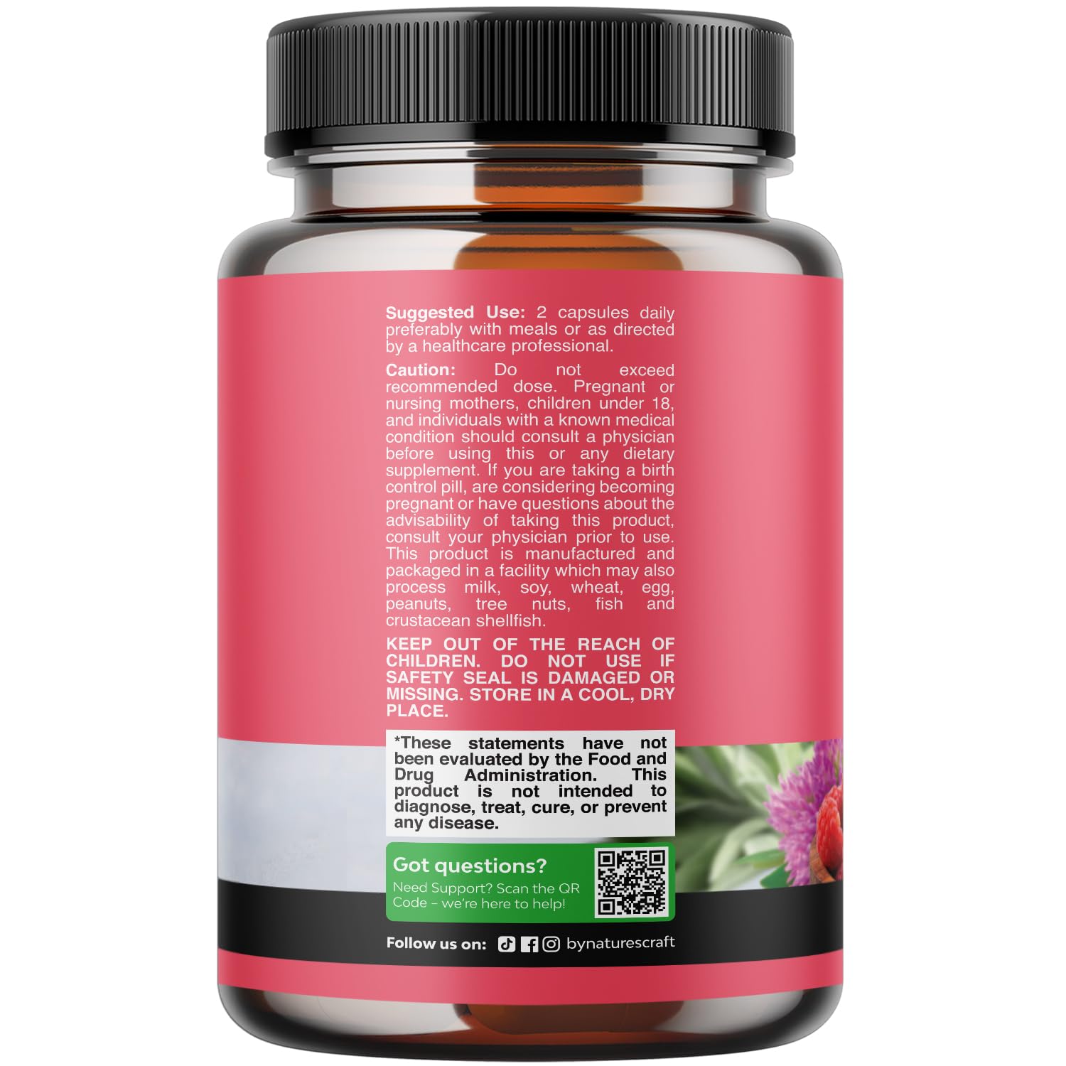Natures Craft Dong Quai Menopause Support Capsules side view