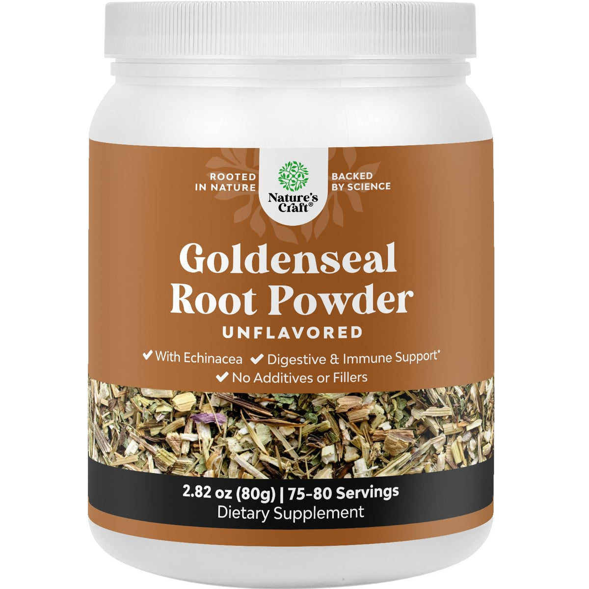 Natures Craft Echinacea Goldenseal Powder 118g front view