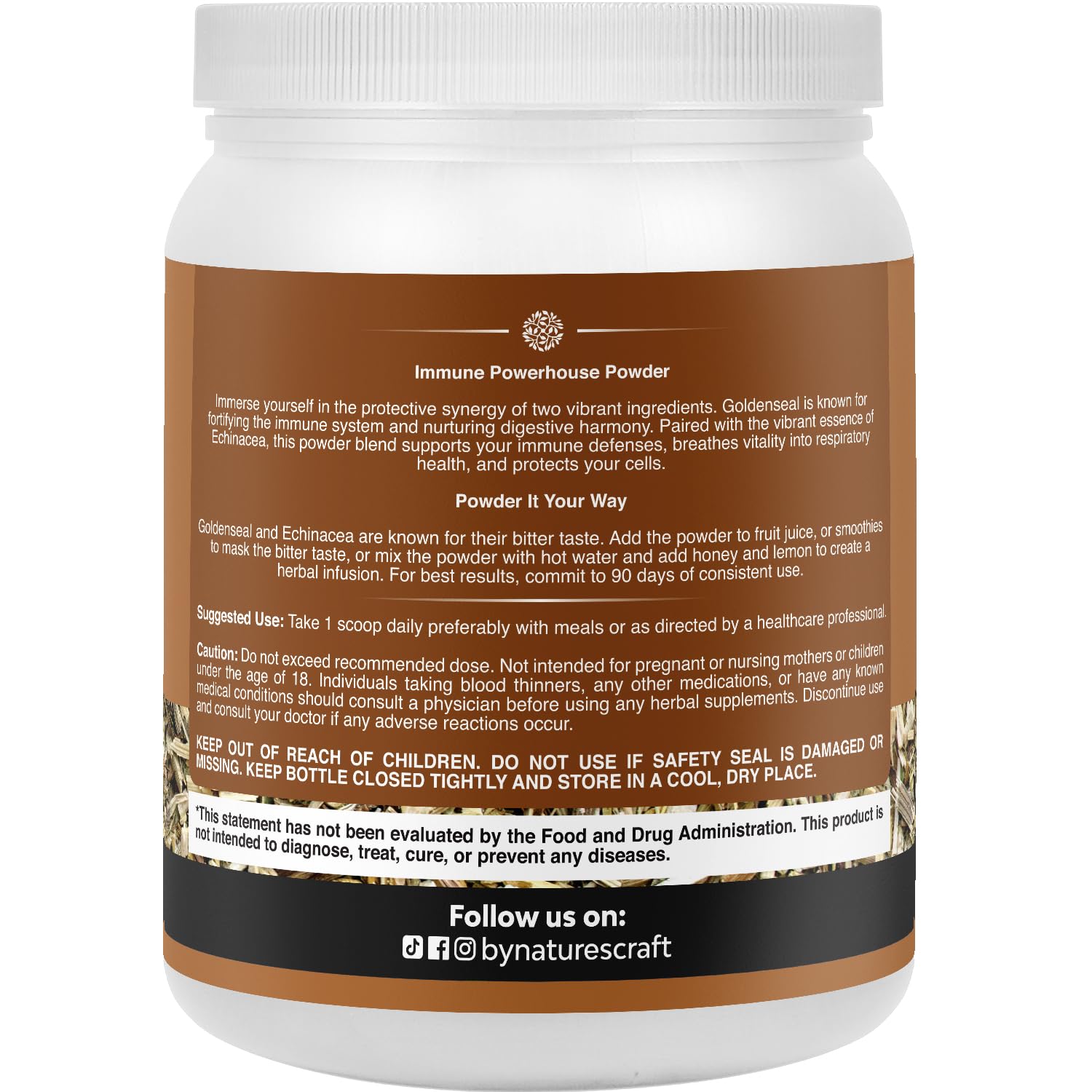 Natures Craft Echinacea Goldenseal Powder 118g packaging