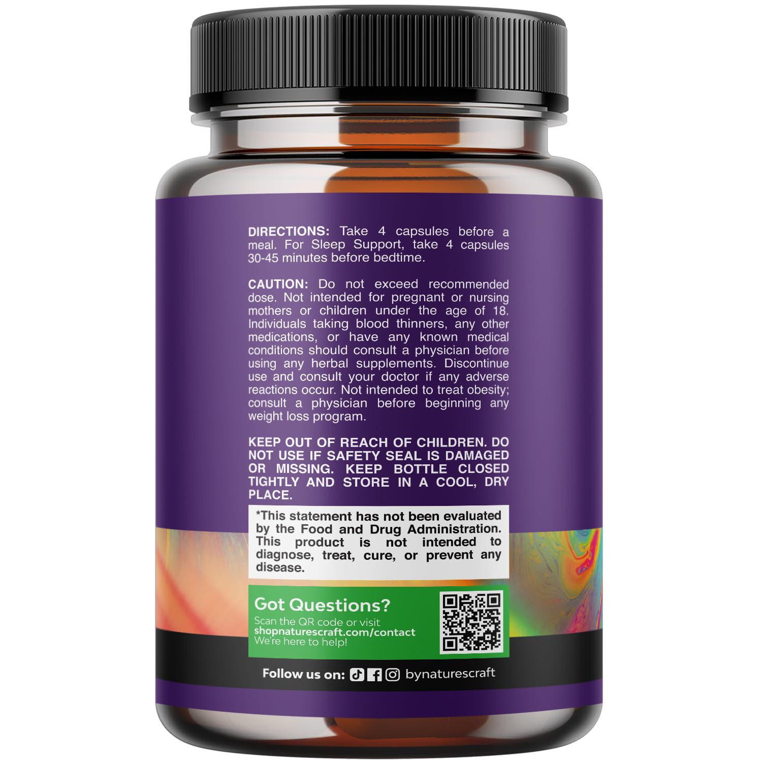 Natures Craft Extra Strength Magnesium 400mg capsules side view