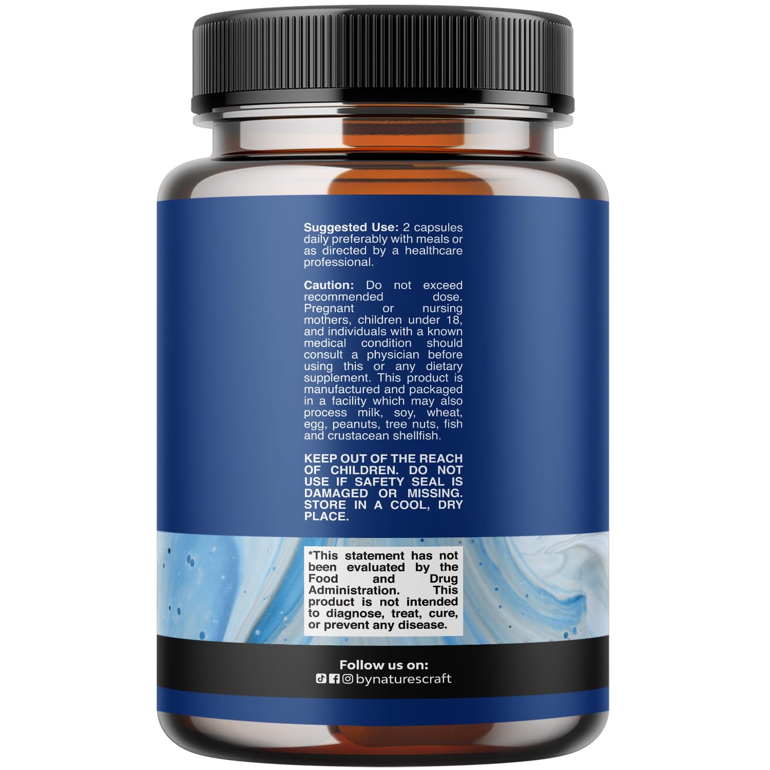 Natures Craft Eye Care Supplement side view showing capsule