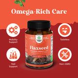 Natures Craft Flax Seed Oil Omega 3 Capsules close-up