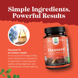 Natures Craft Flax Seed Oil Omega 3 Capsules on a wooden table