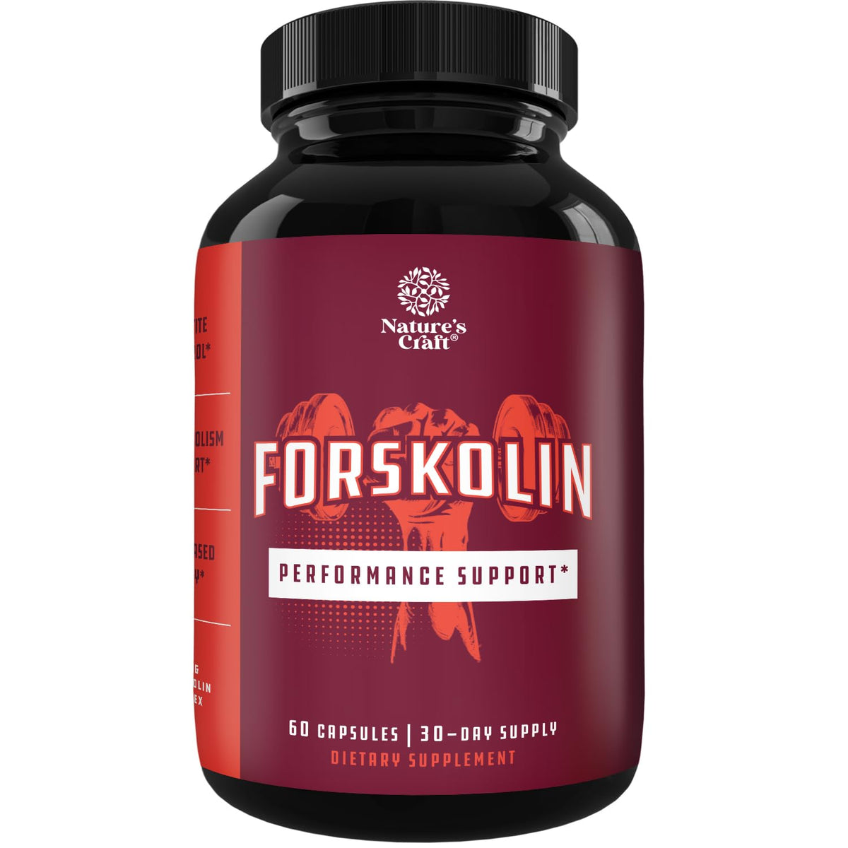 Natures Craft Forskolin Fat Burner 500mg capsule bottle front view