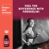 Natures Craft Forskolin Fat Burner 500mg capsules on a wooden table