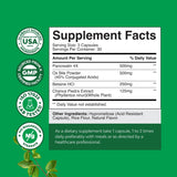 Natures Craft Gallbladder Support Multi-Enzymes 500mg side view