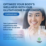 Natures Craft Glutathione Milk Thistle Capsules 1000mg back view