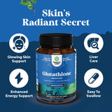Natures Craft Glutathione Milk Thistle Capsules 1000mg side view