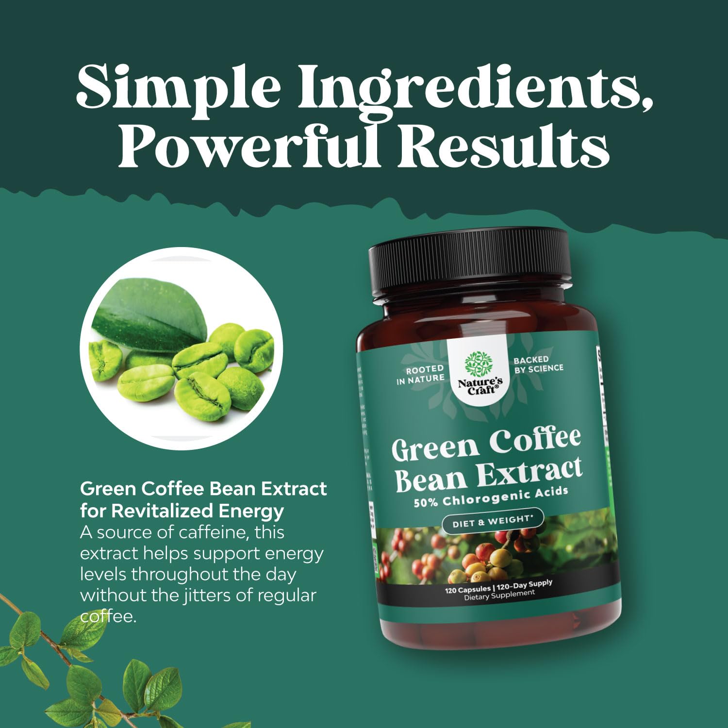 Natures Craft Green Coffee Bean Extract 141g packaging