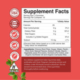Natures Craft Gummy Fibre Supplement back view with ingredient list