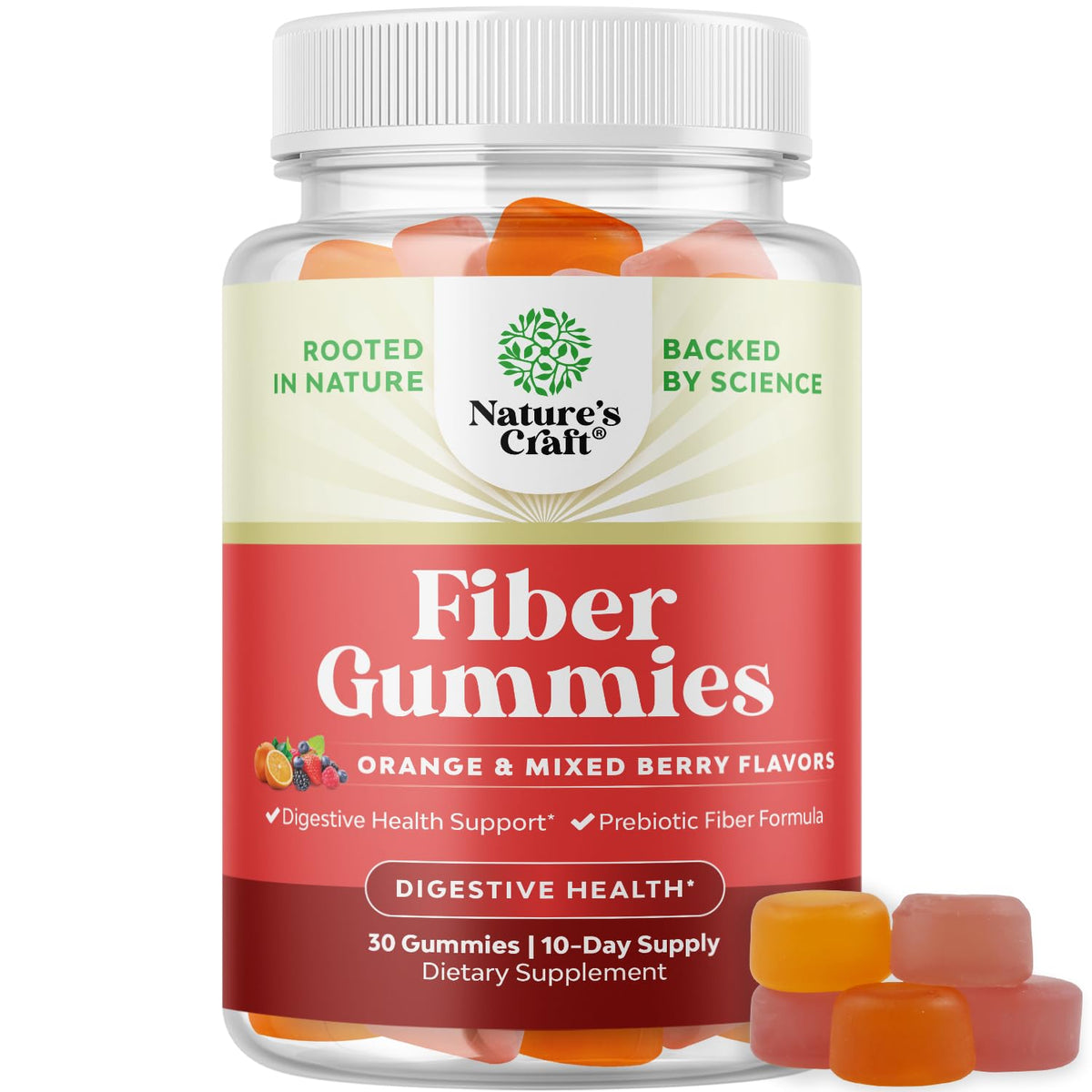 Natures Craft Gummy Fibre Supplement front view packaging