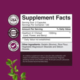 Natures Craft Hawthorn Berry Supplement 4:1 Extract capsules in a glass of water