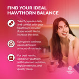 Natures Craft Hawthorn Berry Supplement 4:1 Extract capsules on a wooden table