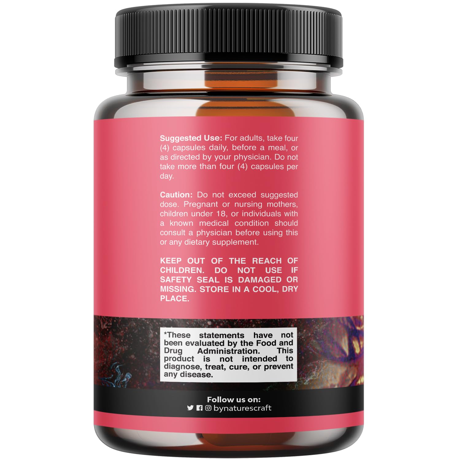 Natures Craft Inositol B8 Supplement 109g back view