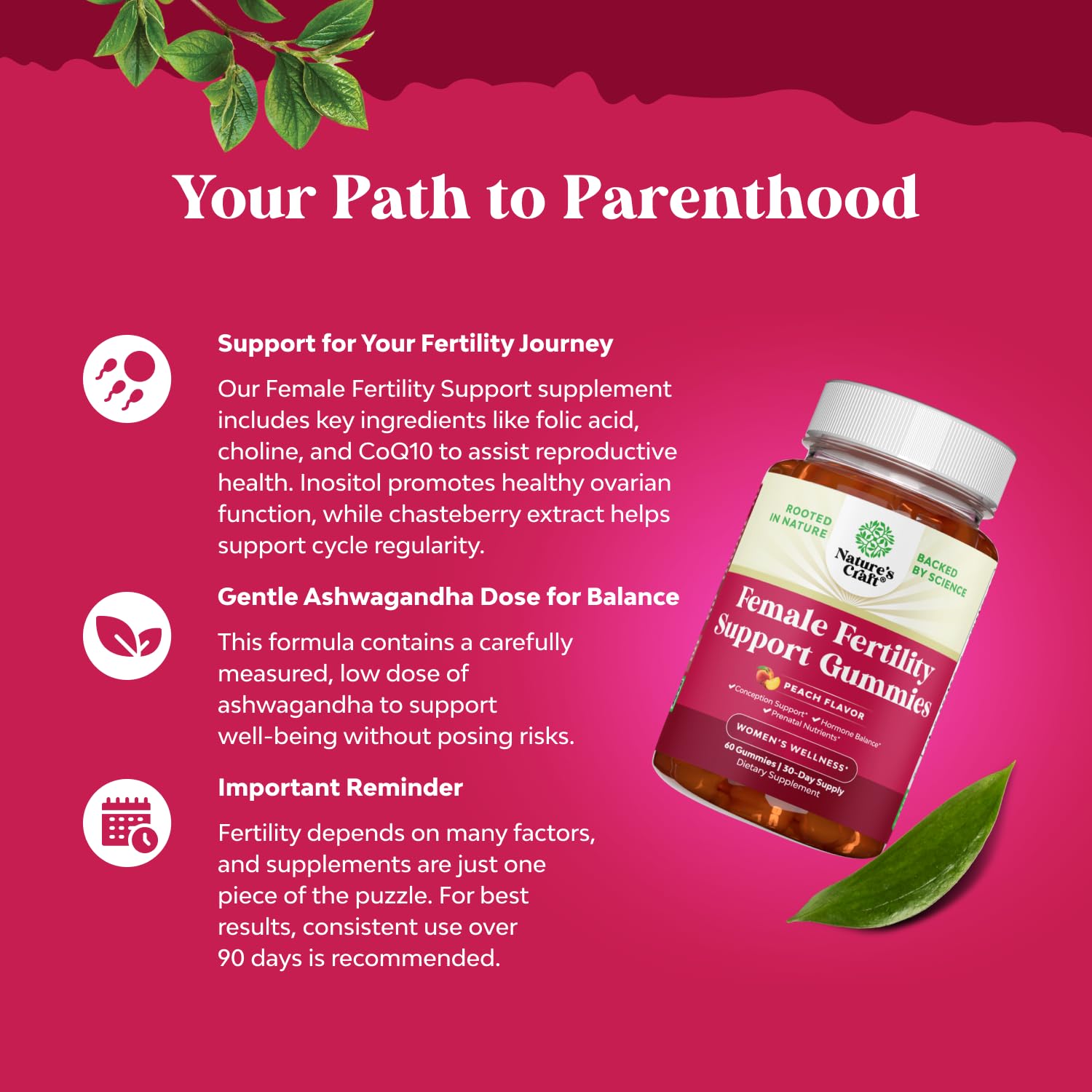 Natures Craft Inositol Gummies nutritional information