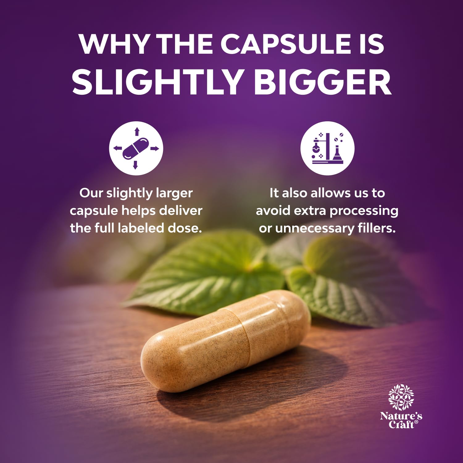 Natures Craft Kava Kava Capsules 1000mg side view