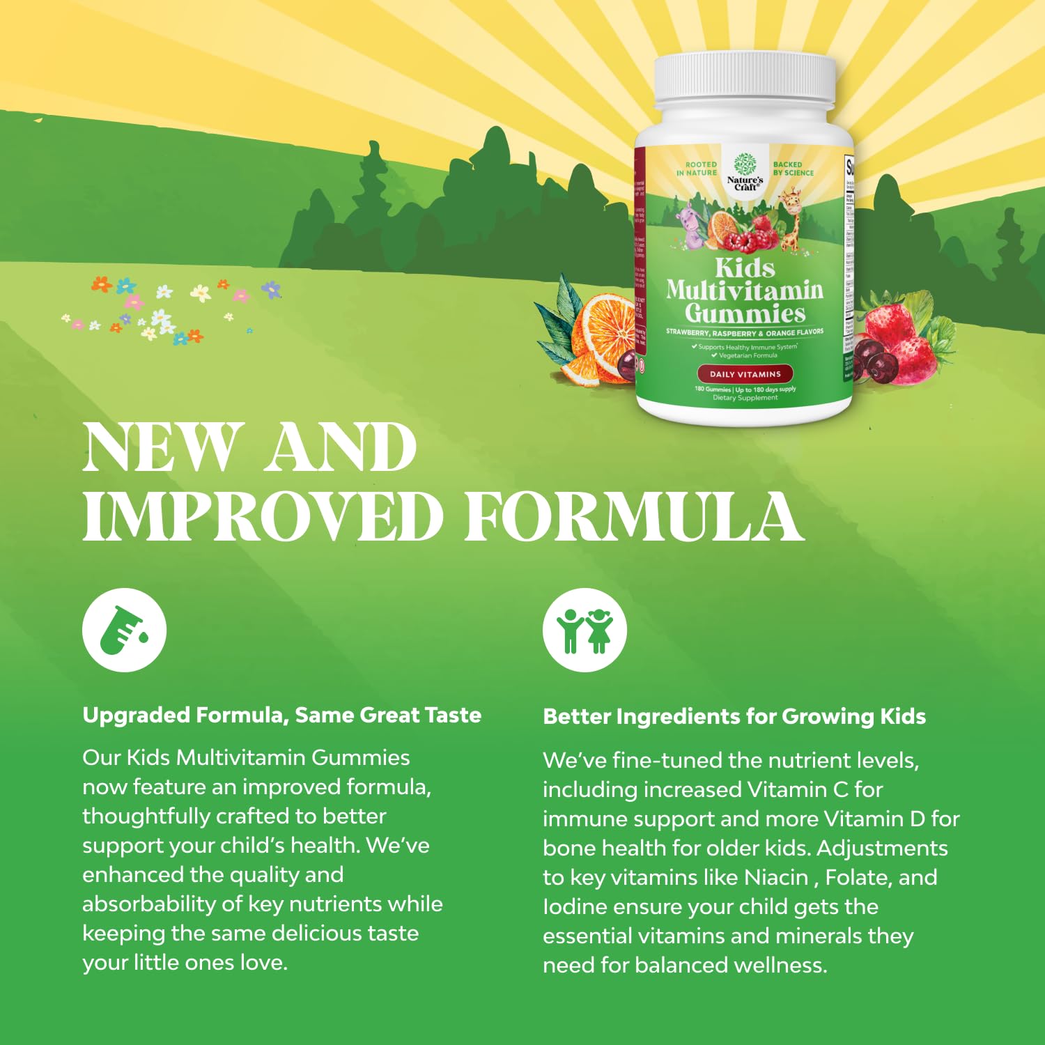 Natures Craft Kids daily wellness Support Gummies packaging