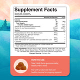 Natures Craft Kids Gummy Multivitamins back view with nutritional information