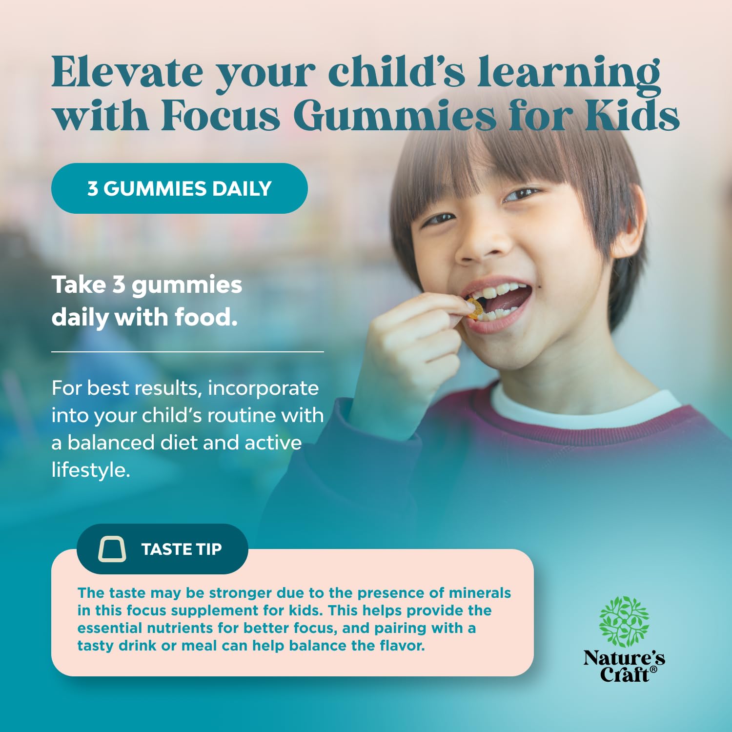 Natures Craft Kids Gummy Multivitamins close-up of gummies