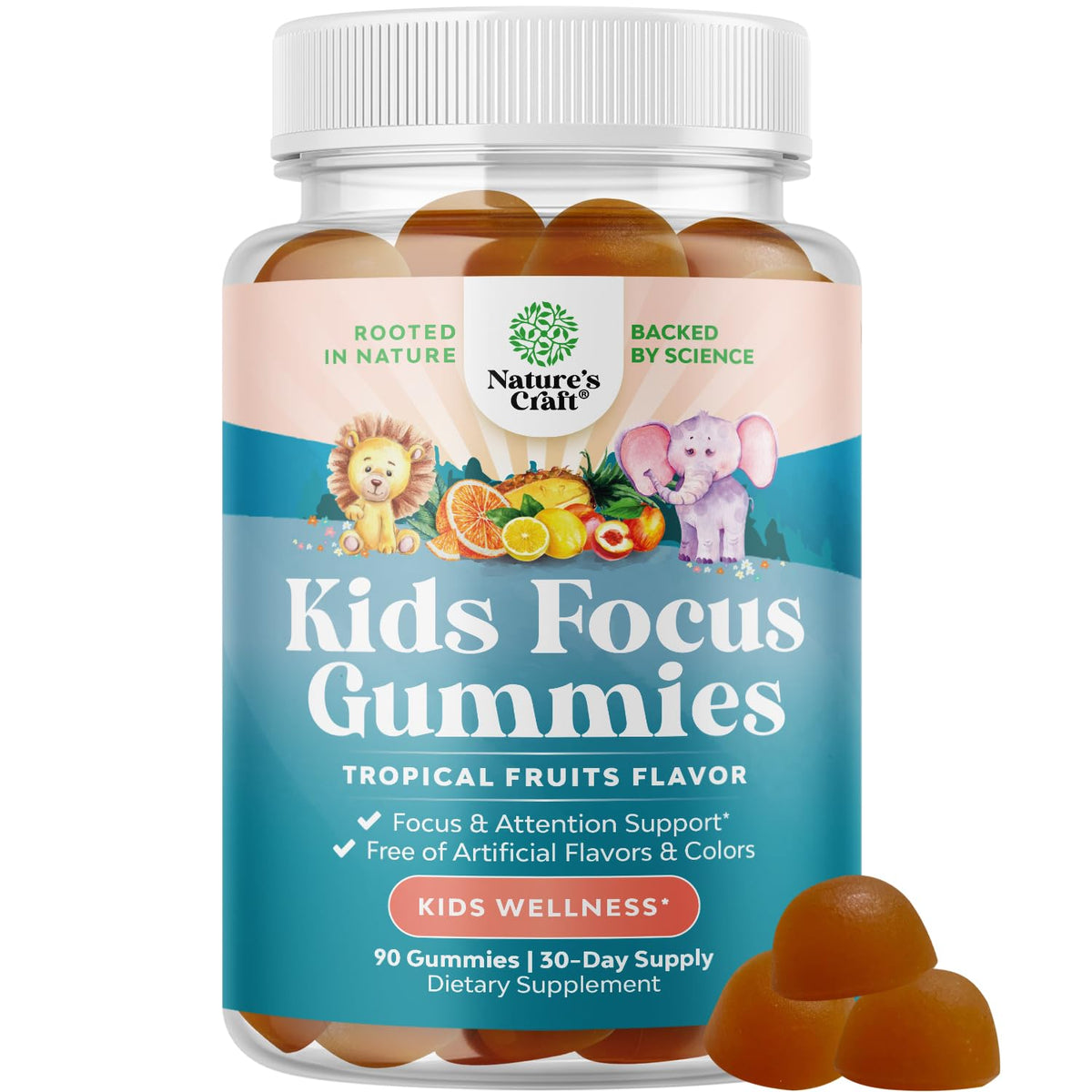 Natures Craft Kids Gummy Multivitamins front view packaging
