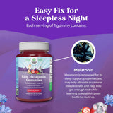 Natures Craft Kids Melatonin Gummies 1mg Strawberry gummies close-up