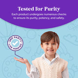 Natures Craft Kids Melatonin Gummies 1mg Strawberry with a child