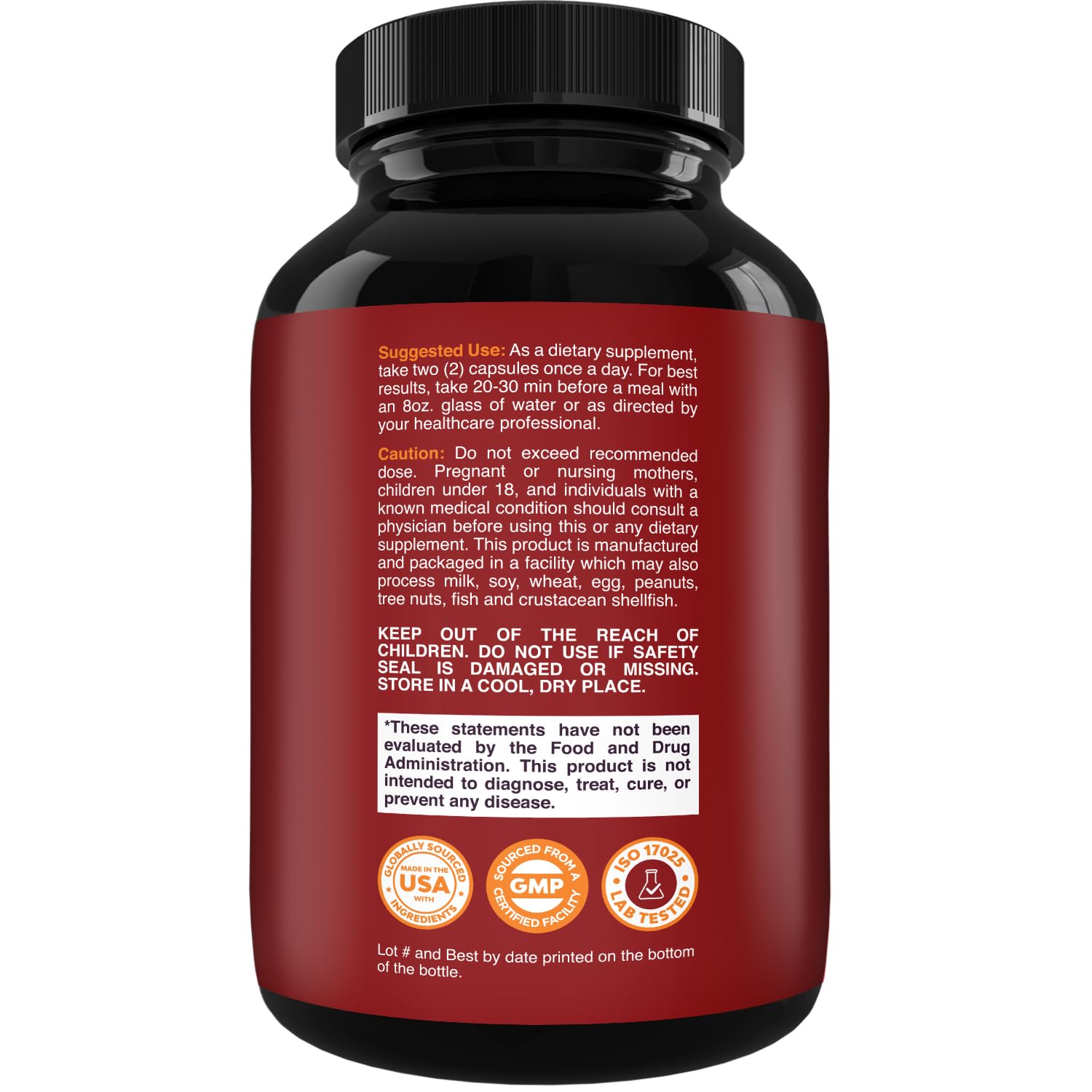 Natures Craft L-Arginine supplement capsule bottle