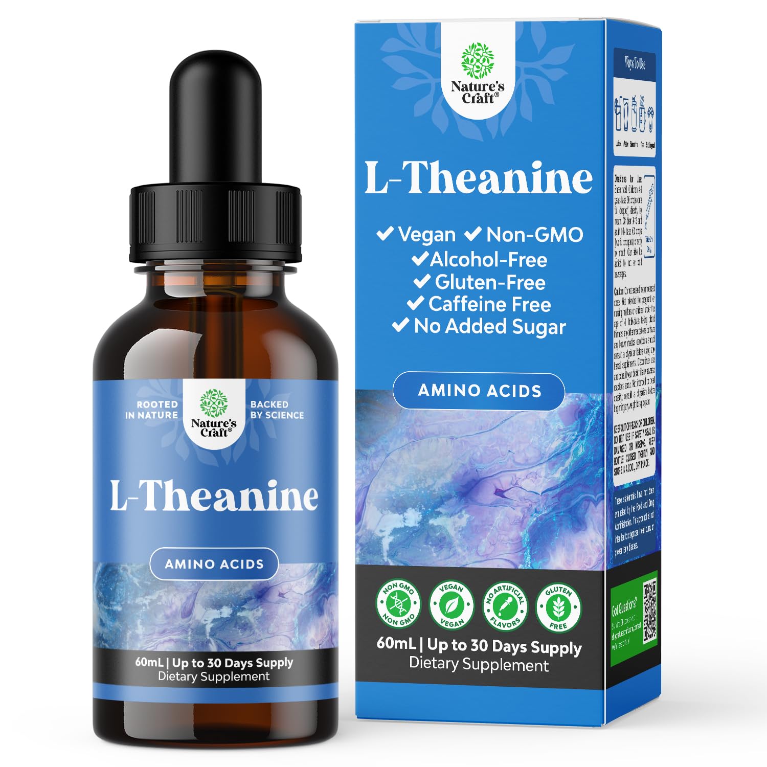 Natures Craft L Theanine Drops 200mg front view
