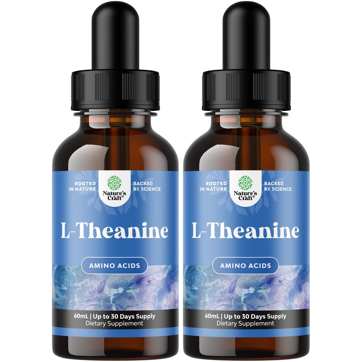 Natures Craft L-Theanine Liquid Drops 2 Fl Oz front view