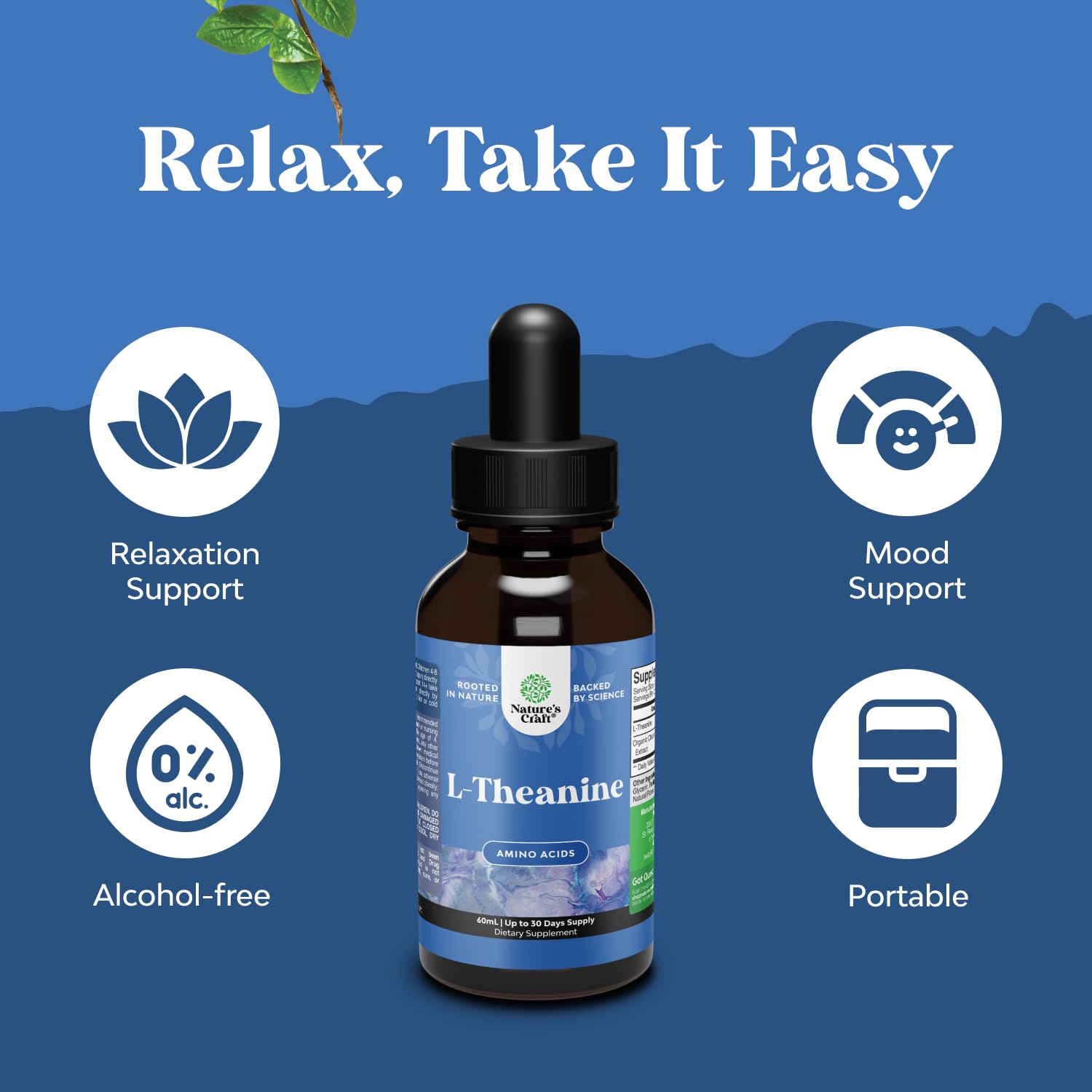 Natures Craft L-Theanine Liquid Drops ingredients list
