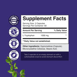 Natures Craft L-Tryptophan Capsules 1000mg nutritional information