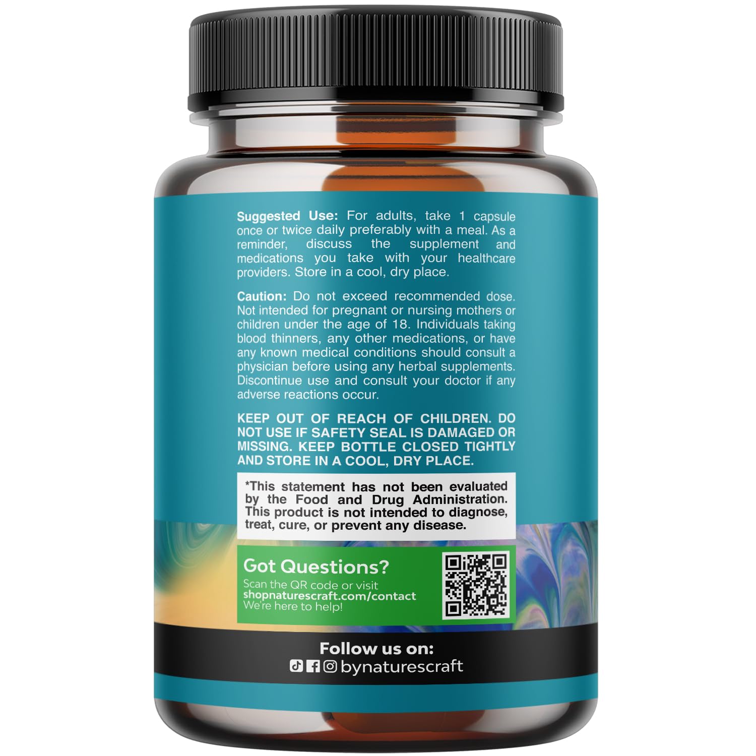 Natures Craft L-Tyrosine capsule close-up