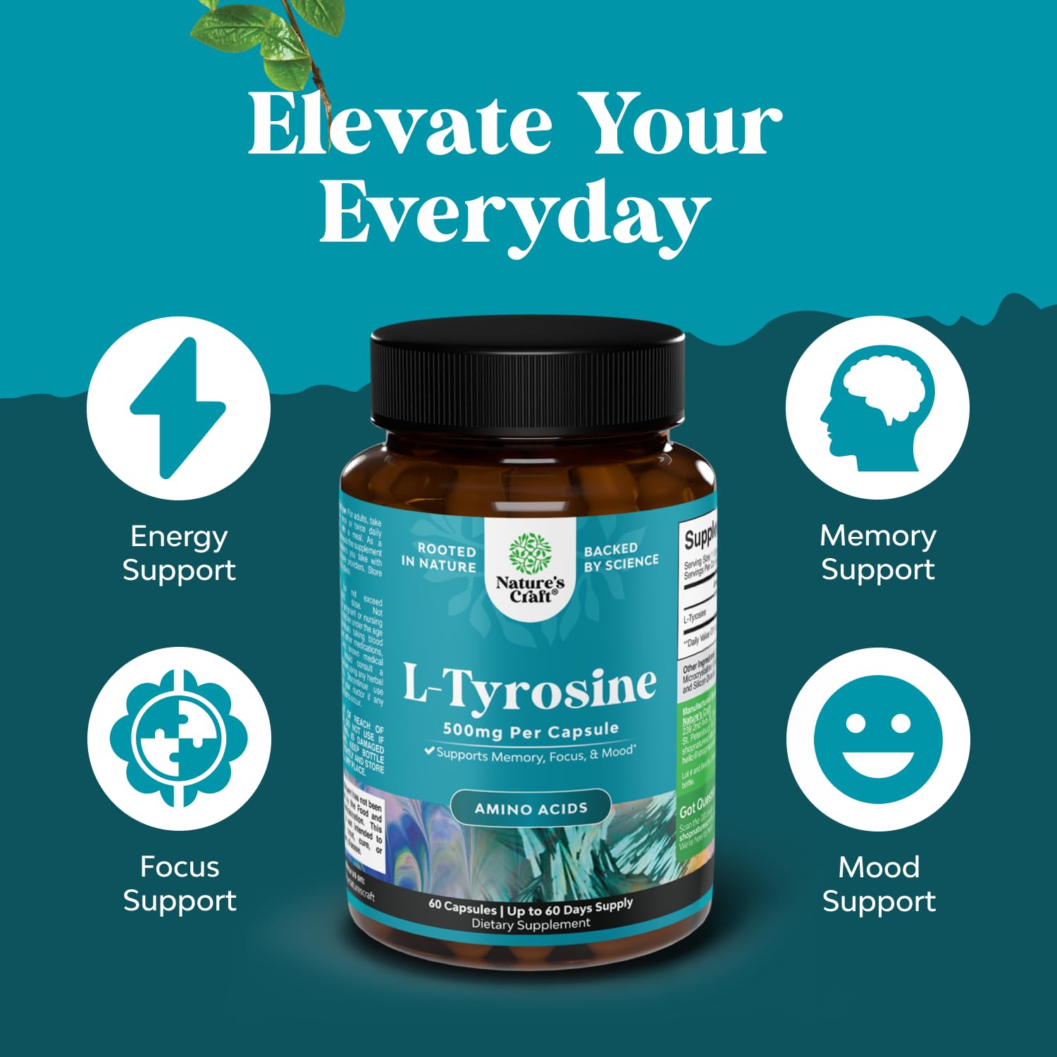 Natures Craft L-Tyrosine supplement packaging