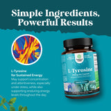 Natures Craft L-Tyrosine supplement with measuring spoon