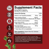 Natures Craft Leg Vein Supplement 100g back view with nutritional information
