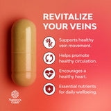 Natures Craft Leg Vein Supplement 100g open bottle showing capsules