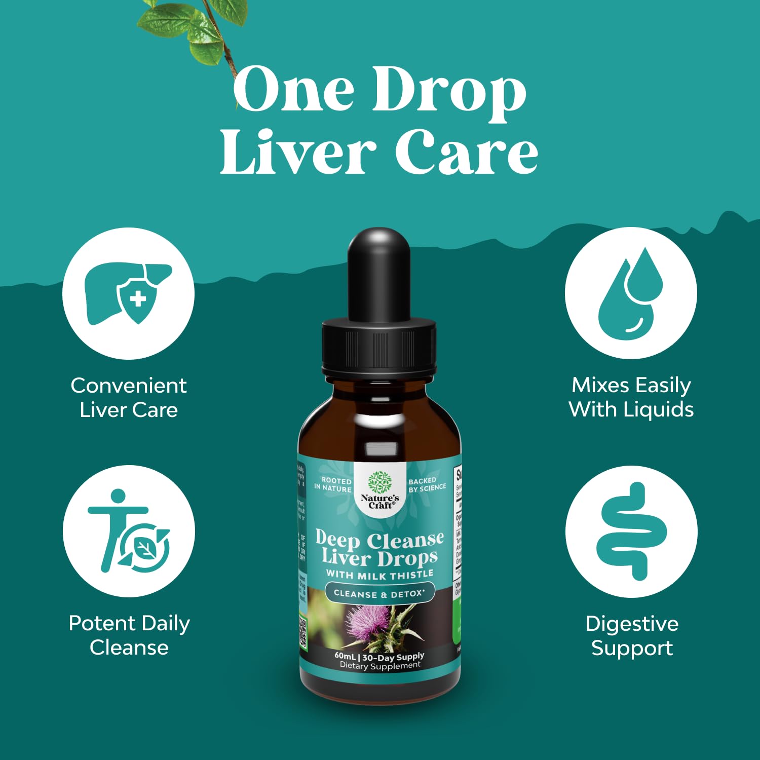 Natures Craft Liquid Liver Supplement 132g with turmeric and ginger
